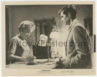 8z0477 PSYCHO 8.25x10.25 still 1960 close up of Anthony Perkins & Janet Leigh, Alfred Hitchcock!