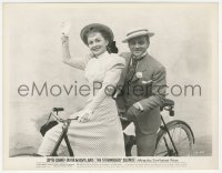 8z0547 STRAWBERRY BLONDE 8x10.25 still 1941 Olivia De Havilland & James Cagney on tandem bicycle!