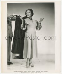 8z0550 SUNSET BOULEVARD 8.25x10 still 1950 Gloria Swanson wearing gray wool Kasha dress & mink cape!
