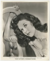 8z0551 SUSAN HAYWARD 8.25x10 still 1942 sexy close portrait leaning on chair at Paramount Pictures!