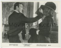 8z0572 THUNDERBALL 8x10.25 still 1965 Sean Connery as James Bond at funeral hitting fake widow!