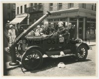 8z0586 TWO TARS 7.75x9.5 still 1928 sailors Stan Laurel & Oliver Hardy in car traffic accident!