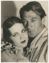 8z0593 VIRGINIAN 6.75x8.75 still 1929 best posed portrait of young Gary Cooper & pretty Mary Brian!