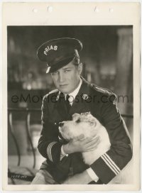 8z0598 WAY TO LOVE 8x11 key book still 1933 great portrait of Maurice Chevalier with cute dog!