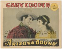 8z0897 ARIZONA BOUND LC 1927 great romantic c/u of young Gary Cooper & pretty Betty Jewell, rare!