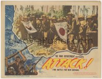 8z0902 ATTACK, THE BATTLE OF NEW BRITAIN LC 1944 soldiers with two Japanese flags in World War II!