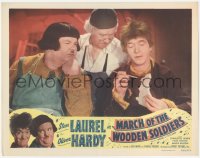 8z0903 BABES IN TOYLAND LC R1950 Oliver Hardy & Stan Laurel painting, March of the Wooden Soldiers!