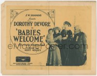 8z0706 BABIES WELCOME TC 1923 Christie Comedies, great image of Dorothy Devore carrying infant!