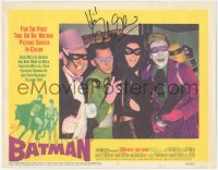 8z0910 BATMAN signed LC #4 1966 by Frank Gordon as The Riddler with Joker, Catwoman & Penguin!