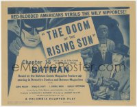 8z0711 BATMAN chapter 15 TC 1943 art of Lewis Wilson in costume, The Doom of the Rising Sun!