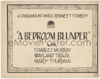 8z0714 BEDROOM BLUNDER TC R1919 Charles Murray, Wayland Trask, Mary Thurman, true title card, rare!