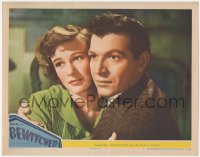 8z0918 BEWITCHED LC #7 1945 best romantic close up of pretty Phyllis Thaxter & Stephen McNally!
