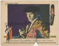 8z0938 BLOOD & SAND LC 1922 super close up of matador Rudolph Valentino smoking & looking cool!