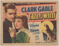 8z0724 CALL OF THE WILD TC 1935 Clark Gable, Loretta Young & Buck the dog, Jack London, ultra rare!