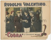 8z0965 COBRA LC 1925 Rudolph Valentino surrounded by people, cool snake art in the border!