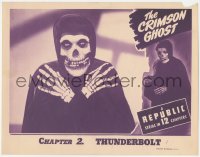 8z0979 CRIMSON GHOST chapter 2 LC 1946 best portrait of the spooky title character, Thunderbolt!