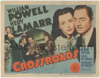 8z0730 CROSSROADS TC 1942 great close up of William Powell & sexy Hedy Lamarr, Basil Rathbone