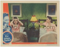 8z0984 DARK MIRROR LC #6 1946 great scene with Olivia De Havilland as identical twins in bed!