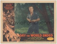 8z0988 DAY THE WORLD ENDED LC #5 1956 Roger Corman, c/u of Richard Denning with rifle in the rain!