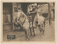 8z0995 DESERT OUTLAW LC 1924 great image of of Buck Jones & pretty Evelyn Brent on his horse!