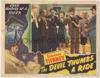 8z1004 DEVIL THUMBS A RIDE LC #6 1947 Lawrence Tierney & Betty Lawford rob people at gun point!