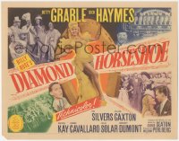 8z0738 DIAMOND HORSESHOE TC 1945 great image of sexy dancer Betty Grable in skimpy outfit w/cast!