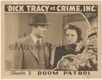 8z1005 DICK TRACY VS. CRIME INC. chapter 3 LC 1941 Ralph Byrd staring at woman w/phone, Doom Patrol!