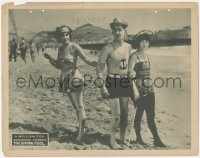 8z1009 DIVING FOOL LC 1924 sleepwalking man is torn between two sexy women at the beach, ultra rare!