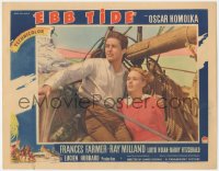 8z1020 EBB TIDE LC 1937 best close up of beautiful Frances Farmer & Ray Milland on ship, ultra rare!
