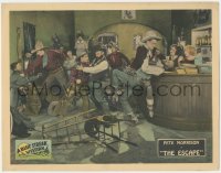 8z1022 ESCAPE LC 1926 great image of Pete Morrison & cowboys in brawl with scared girls behind bar!