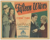 8z0748 FIFTEEN WIVES TC 1934 detective Conway Tearle must solve murder of man with 15 ex-wives!