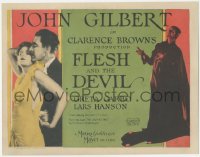 8z0753 FLESH & THE DEVIL TC 1926 John Gilbert's love for Greta Garbo goes beyond all limits, rare!