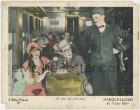 8z1061 GIRL SHY LC 1924 Harold Lloyd & Jobyna Ralston caught hiding their dog on train, ultra rare!