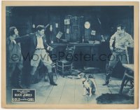 8z1068 GOLD & THE GIRL LC 1925 Buck Jones, Elinor Fair & Pal the Dog confronting bad guy!