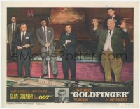8z0684 GOLDFINGER LC #6 1964 Gert Froebe explains scheme to rob Fort Knox of its gold, James Bond!