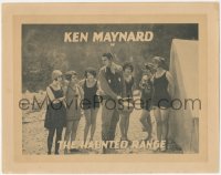 8z1076 HAUNTED RANGE LC R1920s cowboy Ken Maynard with The Hollywood Beauty Sextette in bathing suits!