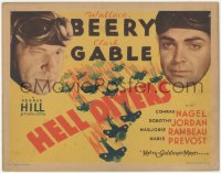 8z0760 HELL DIVERS TC 1932 Navy pilots Clark Gable & Wallace Beery, cool airplane art, rare!