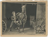 8z1087 HENPECKED LC 1922 wacky image of Lee Moran trying to put a shoe on his horse, ultra rare!