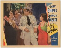 8z1102 HIS WOMAN LC 1931 wonderful image of sailor Gary Cooper with prostitutes at bar, ultra rare!