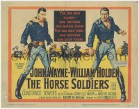 8z0767 HORSE SOLDIERS TC 1959 art of U.S. Cavalrymen John Wayne & William Holden, John Ford