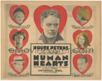 8z0769 HUMAN HEARTS TC 1922 House Peters & cast in a screen version of Hal Red's stage success!