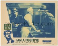 8z1118 I AM A FUGITIVE FROM A CHAIN GANG LC #5 R1956 Paul Muni forced to help rob diner by Foster!