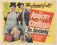 8z0773 IN SOCIETY TC R1953 Bud Abbott & Lou Costello, Arthur Treacher, sexy Marion Hutton!c