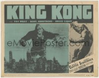 8z1152 KING KONG LC #8 R1952 classic image of giant ape holding Fay Wray over New York Skyline!