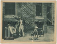 8z1163 LAUNDRY LC 1920 Earl Montgomery & Babe London with dog on sidewalk, ultra rare!