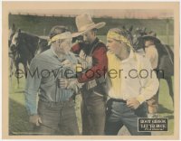 8z1171 LET 'ER BUCK LC 1925 cowboy Hoot Gibon & friend threaten man wearing bandana, rare!
