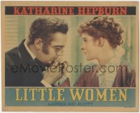 8z1177 LITTLE WOMEN LC 1933 romantic close up of Paul Lukas kissing Katharine Hepburn's hand!