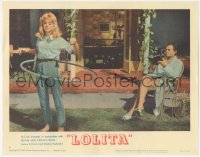 8z0663 LOLITA LC #7 1962 Stanley Kubrick, James Mason watches sexy Sue Lyon playing with hula hoop!