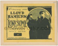 8z0787 LONESOME TC 1924 Ruth Hiatt lighting cigarette for star/producer Lloyd Hamilton, ultra rare!