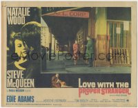 8z1189 LOVE WITH THE PROPER STRANGER LC #7 1964 Natalie Wood meets Steve McQueen on street corner!